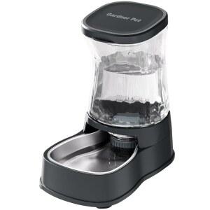 Gardner Pet 자동 강아지 물 디스펜서 중력 스테인리스 스틸 급수기, 100% BPA 프리 대용량 급수 그릇 중형 및 대형 개 고양이 기타 반려동물용 - (3.8L(1갤런)