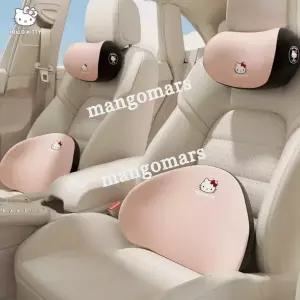  헬로키티 차량용 목베개 허리쿠션 자동차 메모리폼 시트 쿠션 요추 경추베개 운전석 조수석