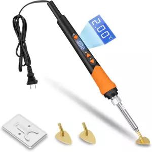 K KKERNOWO 공예용 미니 다리미 120W 소형 디지털 디스플레이 조절 가능한 온도 가능 패치 의류 신발 재봉