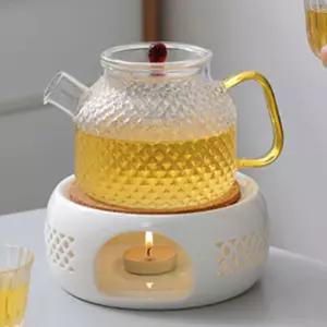 카페 도자기 티워머 티포트 캔들 선물 워머 티워머 보온주전자 내열유리