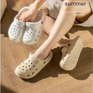 남여공용 반샌들 펀칭 슬리퍼 발편한 여름 두꺼구멍슬리퍼 여름샌들 물놀