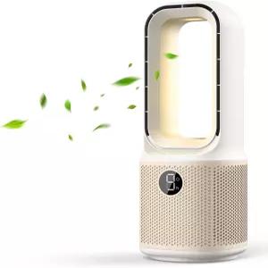 미스비 책상 선풍기 소형 조용하고 13인치 블레이드리스 테이블 강력한 공기 흐름을 위한 9가지 속도 야간