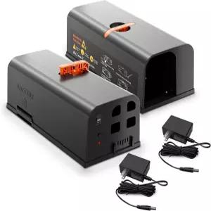 실내용 전기 쥐덫 방탈출 디자인과 듀얼 파워가 적용된 2팩 실내 재사용 주방 차고용 노터치 청소가 가능한