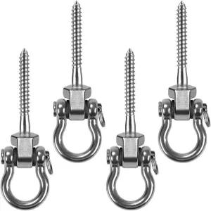 베네라벨 스윙 행거 걸이 의자 해먹 펀칭백용 스테인리스 스틸 나사 브래킷 4개 세트 1800파운드 용량 실내