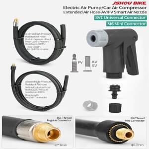 호환 AV/FV m6/8v1 나사형 자전거 펌프 노즐 헤드 어댑터 1미터 튜브 휴대용 인플레이터 에어 샤오미 미지