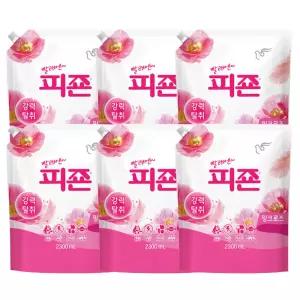 피죤 섬유유연제 핑크로즈 2300ml 6개 리필