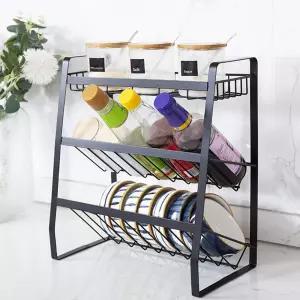 폭좁은 주방 미니선반 와인 양념 정리함 철제 수납장싱크대선반 미니선반