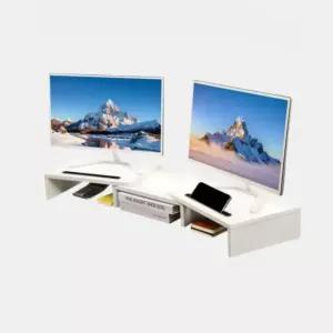 ZENMORE 듀얼모니터 받침대 책상정리 수납형 모니터 거치대