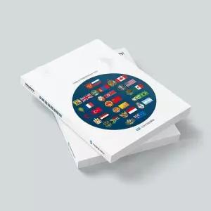 영어세계지도 고화질 대형세계지도 세계해운교통도 사무실