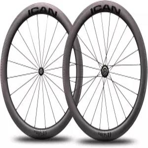 ICAN 알파 40/50/55 프로 1421g/1502g/1521g 카본 로드 바이크 휠셋 700C 림 브레이크 클린처 튜브리스