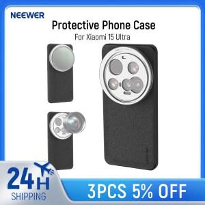 샤오미 15 울트라용 NEEWER 보호 폰 케이스 (17mm 렌즈 마운트 및 필터 어댑터 포함 무선 충전 지원)
