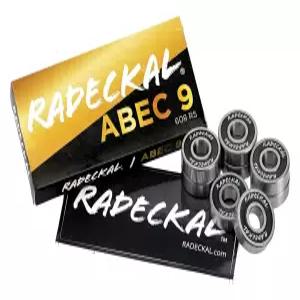 RADECAL 블랙 ABEC 9 스케이트보드 베어링 롱보드 크루저 인라인 스케이트 롤러 프리 윤활 고정밀 등급