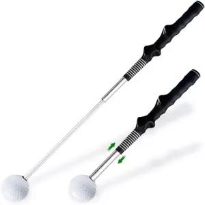 CAITON 리트랙터블 골프 스윙 트레이너 남녀용 휴대용 텔레스코픽 그립 트레이닝 보조 도구