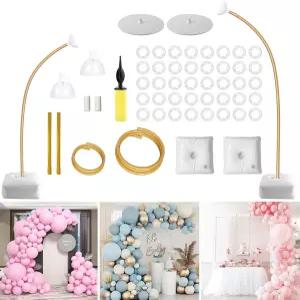 풍선 아치 키트 250만 및 150만 하프 스탠드 결혼식 생일 졸업식 기념일 크리스마스 장식에 적합한 바닥용