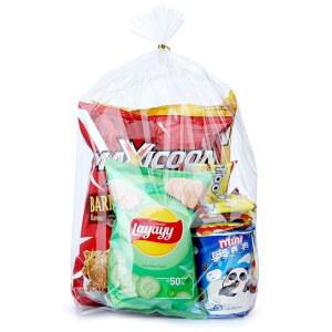 ZIMCEMS 20개 14X18인치 하단 가제트 가방 투명 셀로판 선물 포장 바구니 파티용 플라스틱 대형 셀로백 5인치 트위스트 타이가 있는 간식 머그잔을 선호합니다