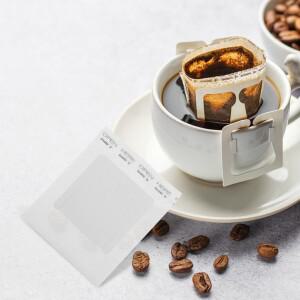 50개입 커피 걸이형 필터백 일회용 드립 휴대용 푸어오버 브루백 여행 캠핑 가정 사무실용