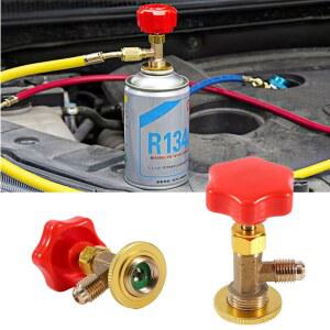1/4 커넥터 R134a 밸브 병따개 냉동 도구 R134A 낮은 M14 자동차 에어컨 냉매 병따개