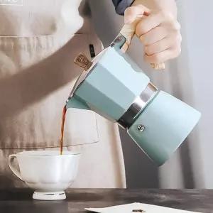 모든 MS 모카 포트 스토브탑 에스프레소 메이커 6컵/10온스 이탈리안 커피 캠핑 카푸치노 또는 라떼용 쿠바