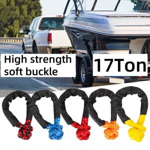 17 톤 소프트 걸쇠 Atv Utv 견인 트레일러 후크 윈치 로프 매듭 폴리에틸렌 구조 자기 수리