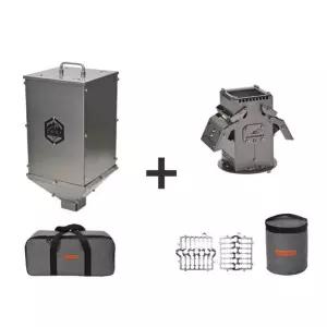 펠릿난로 연소기 스틸 경량 캠핑 장박 펠렛 야외용