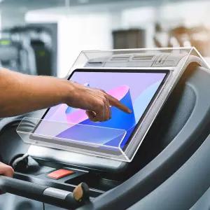 Zuxmvot 러닝머신 태블릿 홀더 아크릴 북 운동 자전거 독서대 잡지 책 휴대폰용 클리어