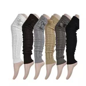 레그워머 여성 니워머 방울 니트 긴양말 오버 니삭스 롱삭스