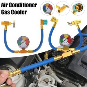 R1234YF 가스 자동차 에어컨 리필, 자동차 에어컨 충전 키트, 1/2 인치 ACME LH AC 충전 호스 도구 포함, 14mm