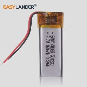 501230 충전식 리튬 폴리머 배터리 블루투스 헤드셋 소니 에릭슨 HBH-PV702 TWS용 3.7V 160mAh