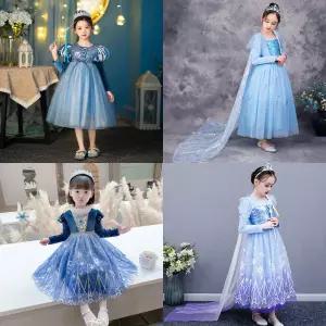 비아블리 겨울왕국2 엘사드레스 공주 코스튬 할로윈 (6Style)