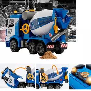 진짜같은 레버작동 통돌이 레미콘 믹서트럭 아기선물 자동차완구 중장비장난감