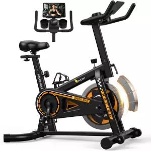 올빼미 운동용 자전거(APP 포함) 실내 자전거 300파운드 용량의 홈 헬스장용 조용한 고정식 유산소 운동