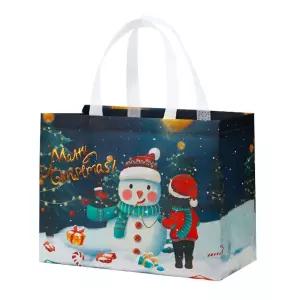 크리스마스 눈사람 부직포가방 6장세트(32cmx25cm) 크리스마스쇼핑백
