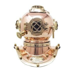 중세 복제품 클래식 미 해군 III 다이빙 헬멧을 황동과 구리로 재현합니다 무겁습니다!