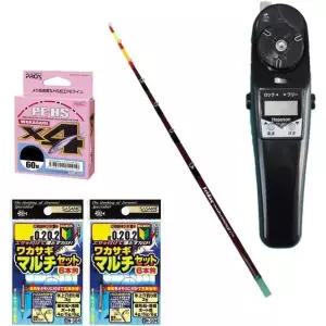 9410244 낚시대 로드 낚시 도구 액세서리 프라이데이 전동 빙어 4종 세트 이삭끝 27cm 전동릴 장치 2장 라