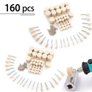 울폴리싱 휠 세트 3M 호환m 샹크 펠트 연마 헤드 드레멜용 보석 옥 메탈 스테인리스 스틸 미러 키트