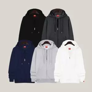 사무실 빅사이즈 데일리 남녀공용 겨울 기모 후드집업