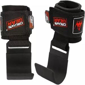 파워 웨이트 팅 후크 - 데드트 및 어깨 으쓱과 같은 헬스 트레이닝 운동에 가장 적합한 역도 스트랩 쿠션