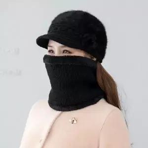 캡모자 방한모자 넥워머 세트 겨울모자 여자 귀마개모자 넥워머 할머니 니트모자 비니모자 여성 방한 겨울