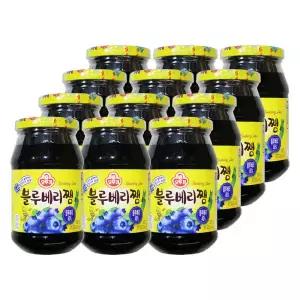 오뚜기 블루베리쨈 500g 12개 잼 토스트 식빵
