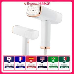 휴대용 핸드 헬드 스팀 다리미 1000W 접이식 미니 소형 호환 의류 걸이기선 다림질 가정용 여행 습식 건식