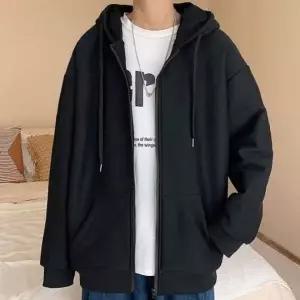 남성용 기모 후드 집업 점퍼 겨울 아우터 남자 후드 자켓