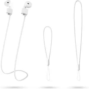 에어팟 프로 액세서리 손실 방지 콤보 - 2세대 랜야드 + 블루투스 헤드폰 소프트 실리콘 마그네틱 스트랩