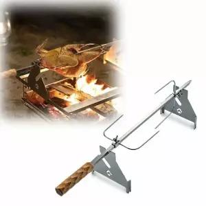 회전형 숯불 비어캔그릴 캠핑 큐 야외용