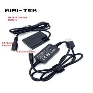 호환 캐논 SL3 Sl2 EOS R50V RP 77D 200D Kiss X8i Rebel T6i용 DR-E18 더미 배터리에 변환기