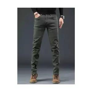 엘럽 남자 배기핏 바지 홍콩 프리미엄 럭셔리 가을 겨울 순면 9부 청 스판 스키니진 원템4