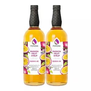 메가커피 포모나 패션후르츠 시럽 1000ml 2개세트