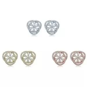 [다잇템] 여자 골져스 꽃잎 실버침 큐빅 귀걸이_24094713_588872