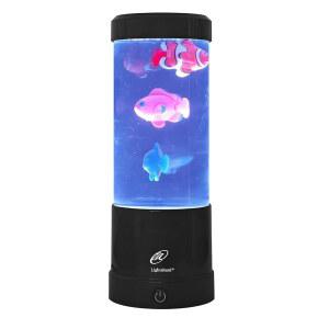 라이트어헤드 미니 LED 원형 물고기 램프 색상 변경 조명 효과, 감각적 합성 수족관 수조 9인치 높이의 무드 램프.