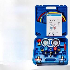 압력 게이지 금속 이중 세트 에어컨 냉매 불소 자동차 충돌 방지 HVAC 도구