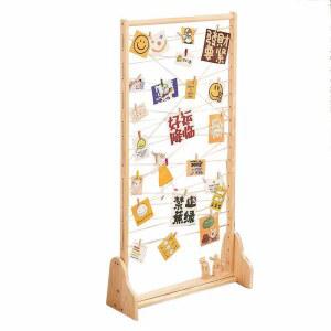 병풍 칸막이 격자무늬 전시대 원목 이동 접이식 환창작 전시 사진선반